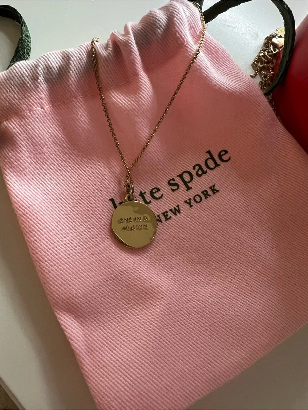 kate spade Gold Initial D Disc Pendant Necklace